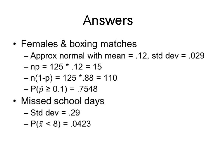 Answers • 