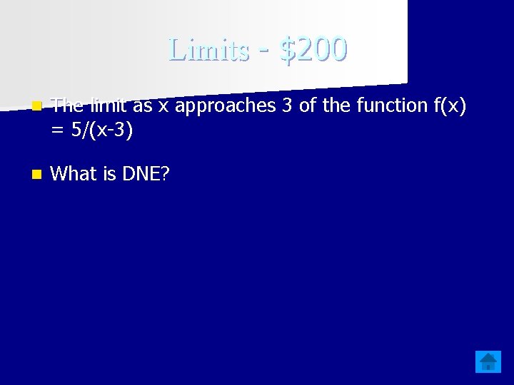 Limits - $200 n The limit as x approaches 3 of the function f(x)