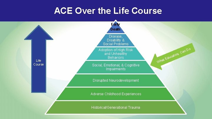 ACE Over the Life Course Early Death Disease, Disability & Social Problems Life Course ACE Over the Life Course Early Death Disease, Disability & Social Problems Life Course