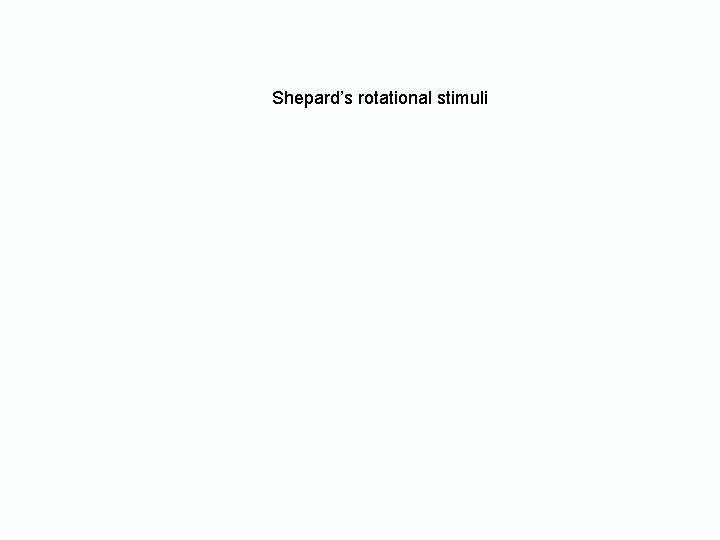 Shepard’s rotational stimuli Shepard’s rotational stimuli