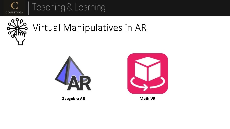 Virtual Manipulatives in AR Geogebra AR Math VR 