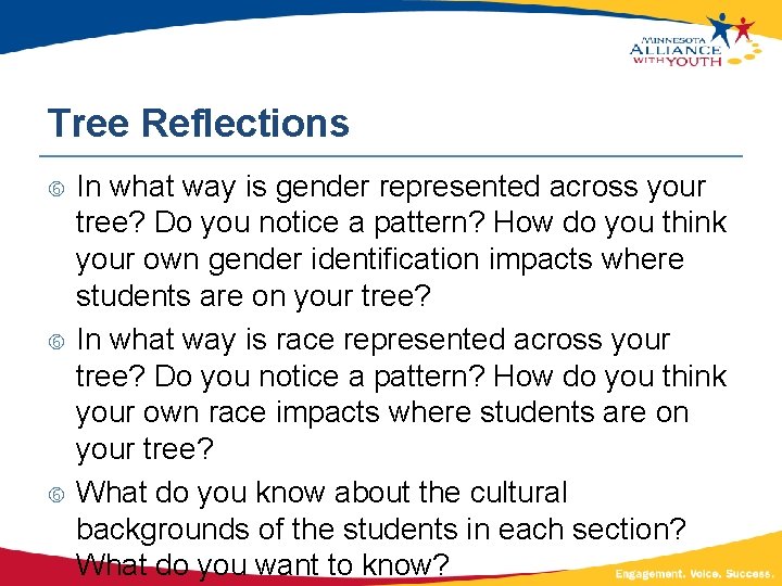 Tree Reflections In what way is gender represented across your tree? Do you notice