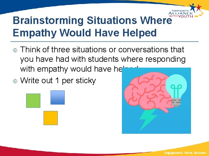 Brainstorming Situations Where Empathy Would Have Helped Think of three situations or conversations that