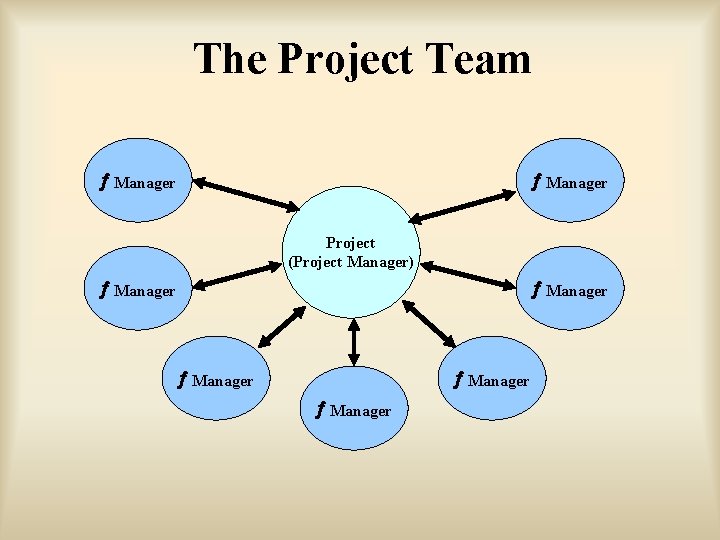 The Project Team ¦ Manager Project (Project Manager) ¦ Manager ¦ Manager 