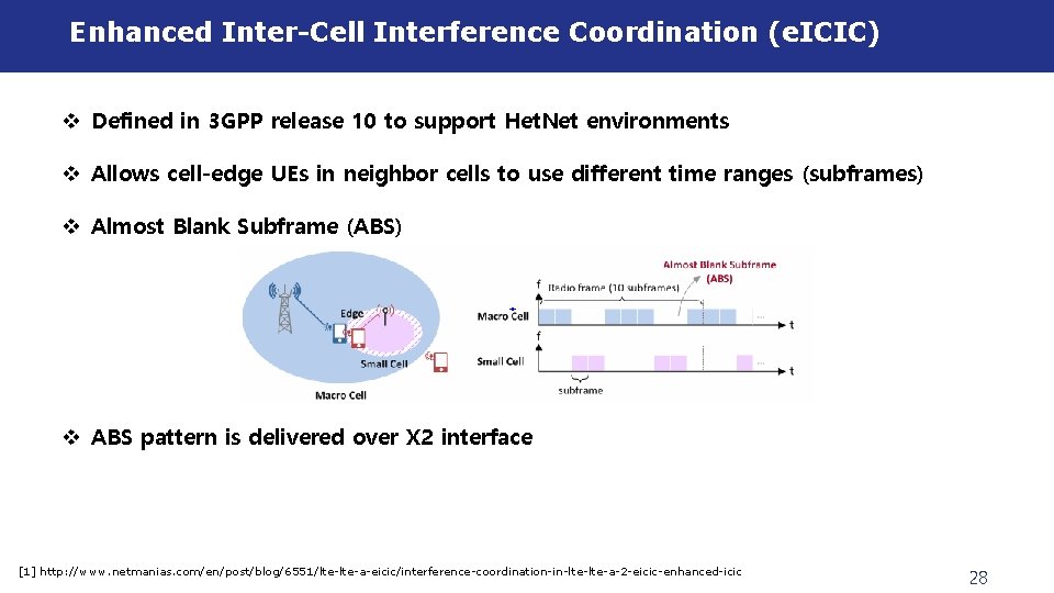 Enhanced Inter-Cell Interference Coordination (e. ICIC) v Defined in 3 GPP release 10 to