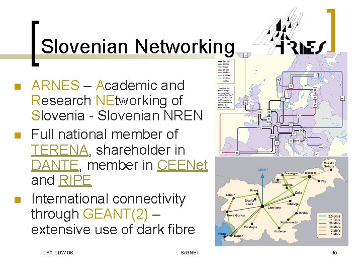 Slovenian Networking n n n ARNES – Academic and Research NEtworking of Slovenia -