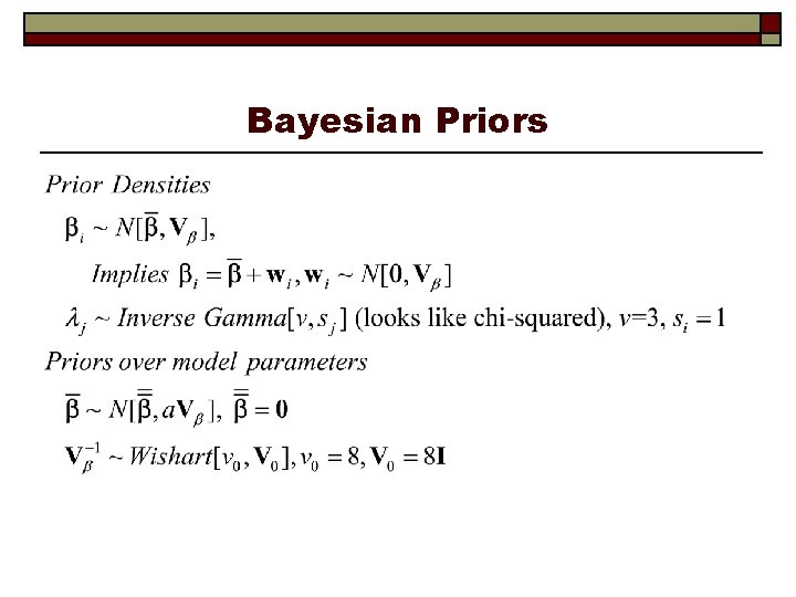 Bayesian Priors 