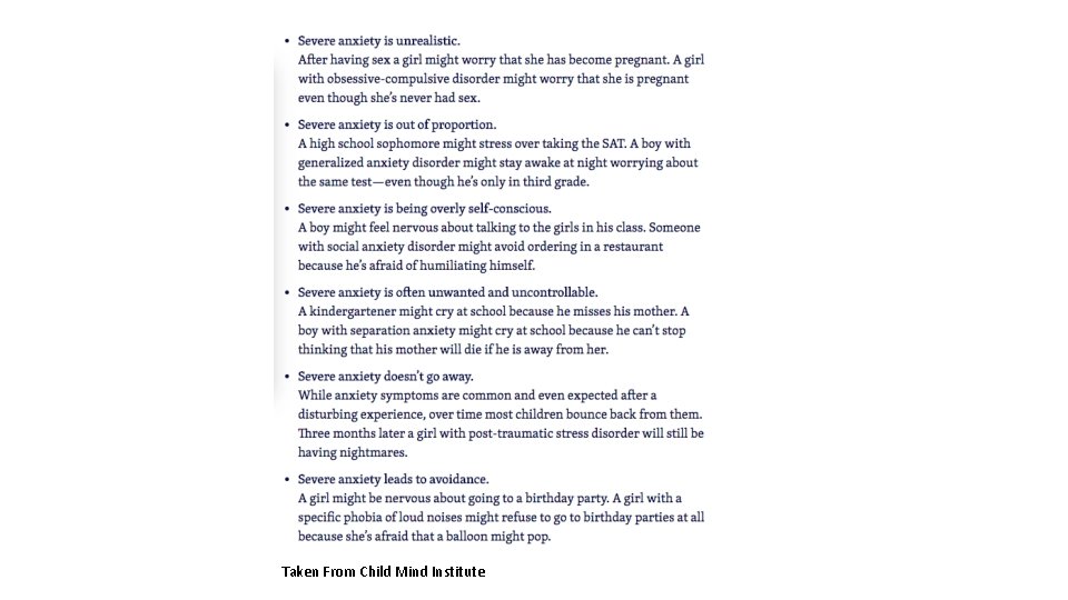 Taken From Child Mind Institute Taken From Child Mind Institute
