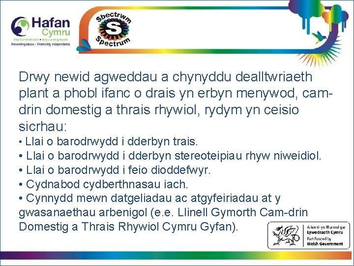 Click to edit Master title style Click to edit Master text styles Drwy newid