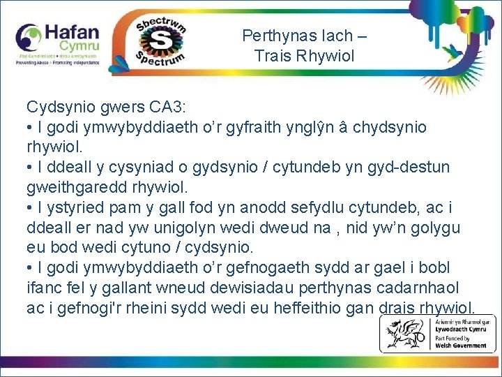 Perthynas Iach – Trais Rhywiol Click to edit Master title style Click to edit