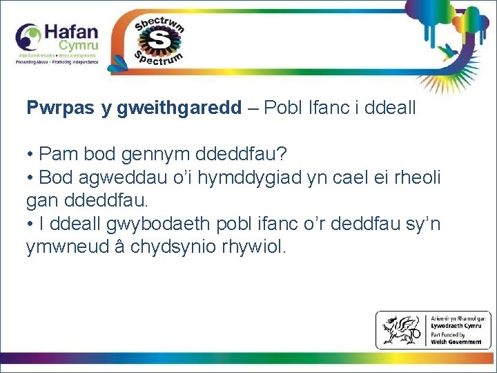 Click to edit Master title style Click to edit Master text styles Pwrpas y