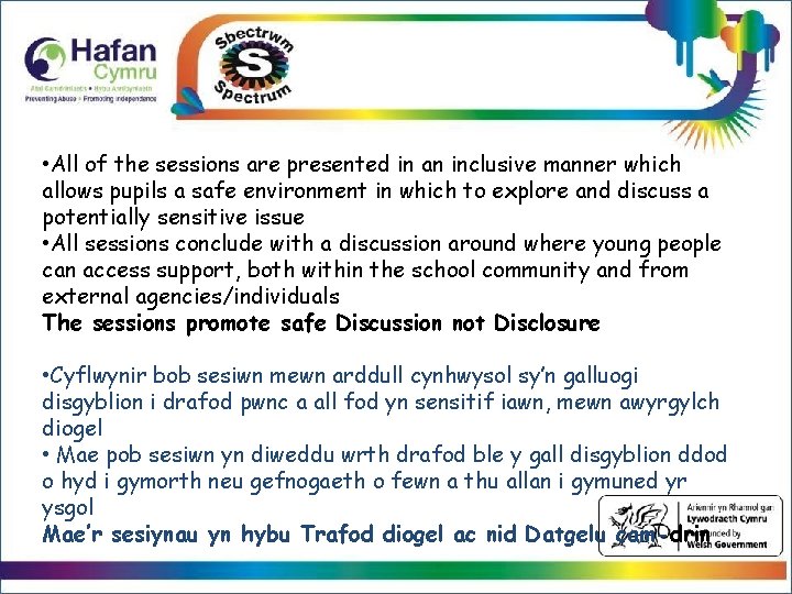 Click to edit Master title style • All of the sessions in an inclusive