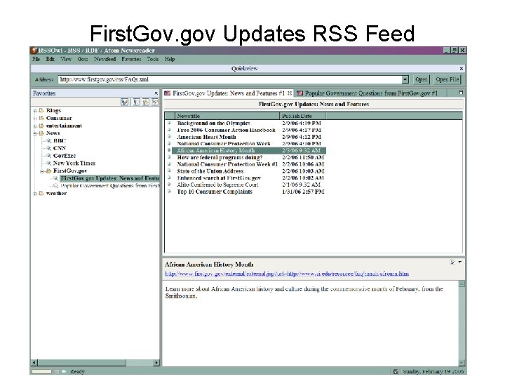 First. Gov. gov Updates RSS Feed 