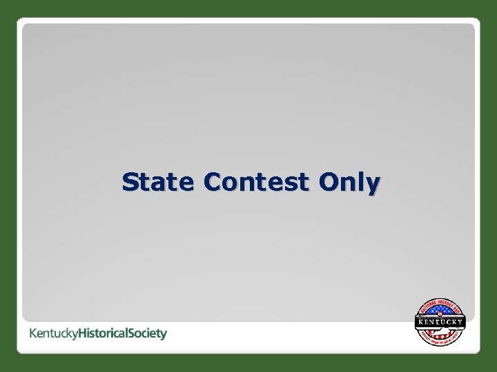 State Contest Only 