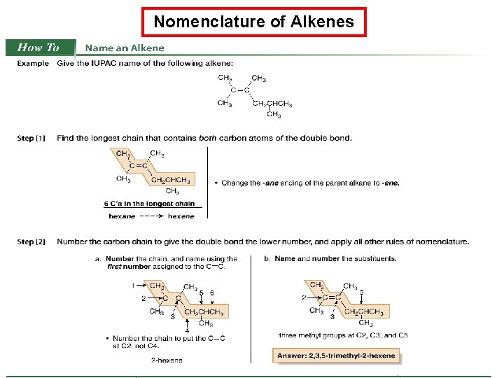 Nomenclature of Alkenes 1 