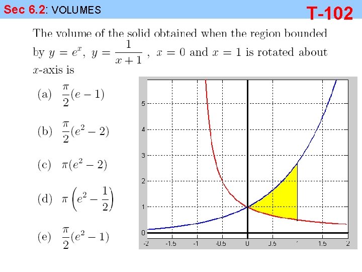 Sec 6. 2: VOLUMES T-102 