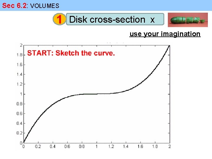 Sec 6. 2: VOLUMES 1 Disk cross-section x use your imagination 