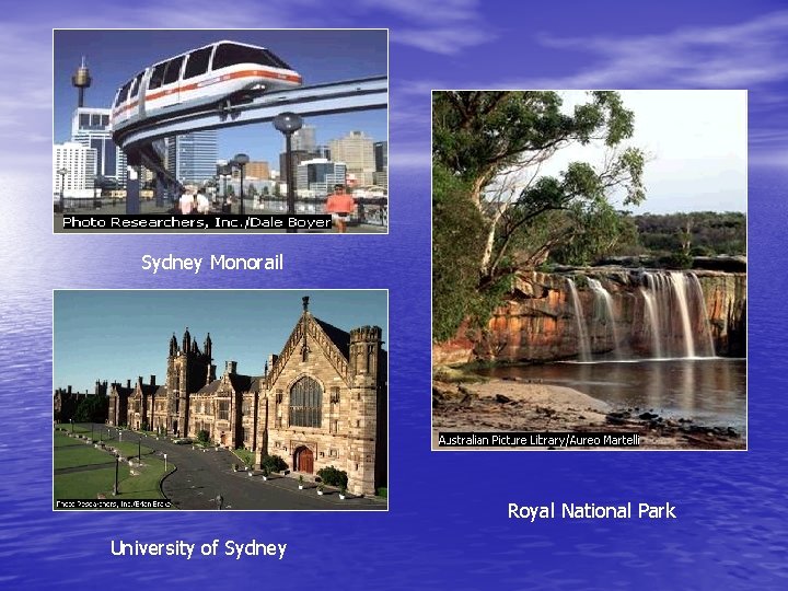 Sydney Monorail Royal National Park University of Sydney 