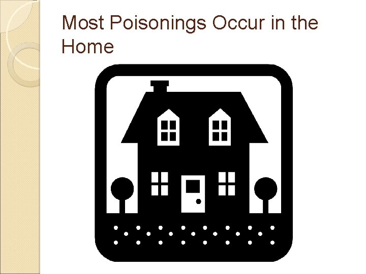 Most Poisonings Occur in the Home 