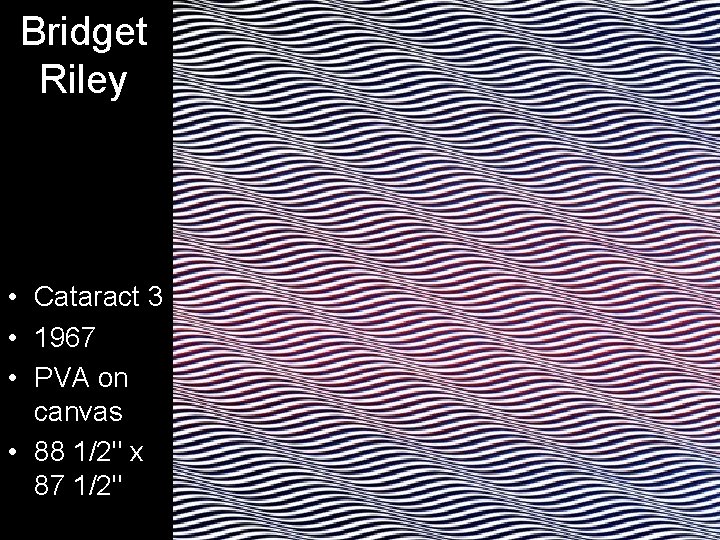 Bridget Riley • Cataract 3 • 1967 • PVA on canvas • 88 1/2"