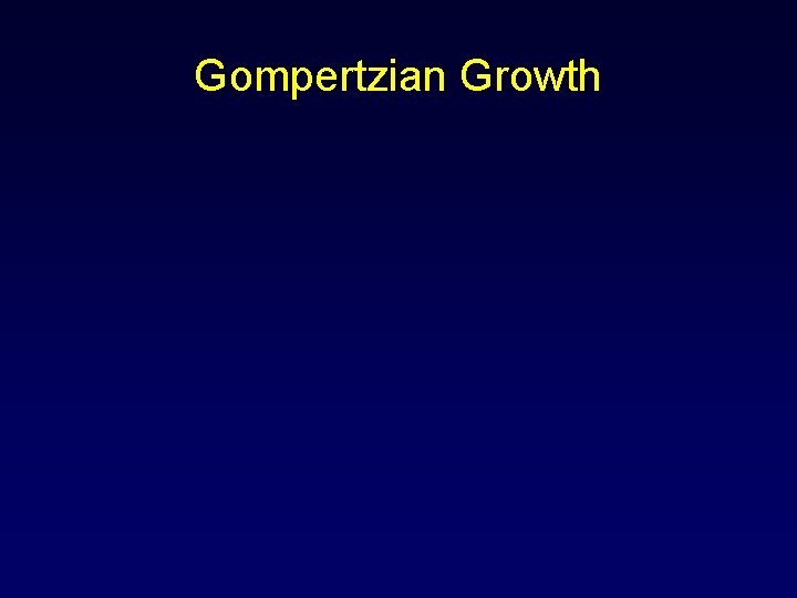 Gompertzian Growth 