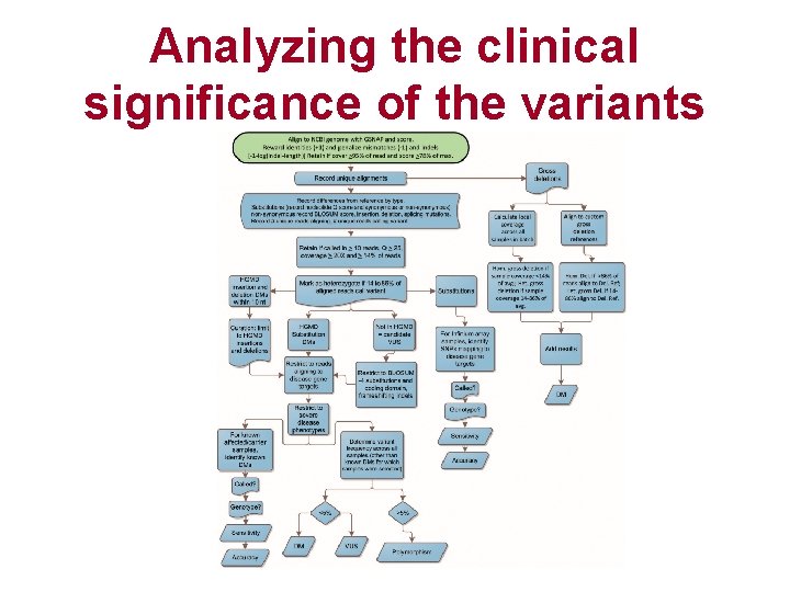 Analyzing the clinical significance of the variants 