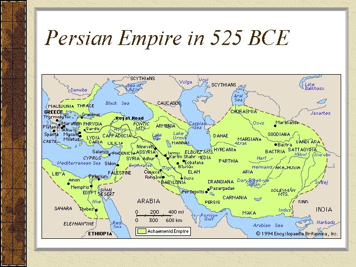 Persian Empire in 525 BCE 