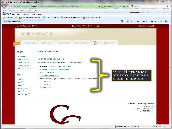 Use the following resources to assist you in your course selection for 2015 -2016.