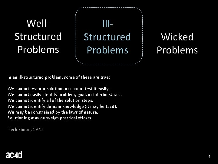Well. Structured Problems Ill. Structured Problems Wicked Problems In an ill-structured problem, some of Well. Structured Problems Ill. Structured Problems Wicked Problems In an ill-structured problem, some of