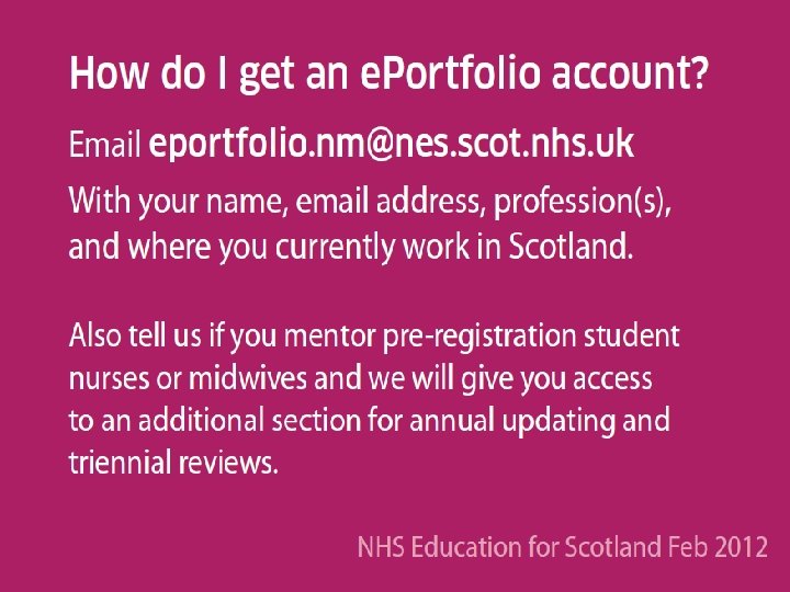 Nursing and Midwifery Quality Education for a Healthier Scotland 