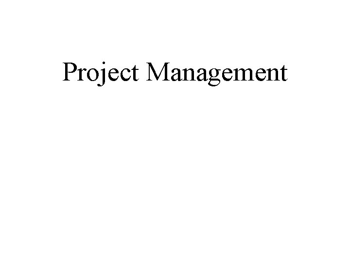 Project Management 