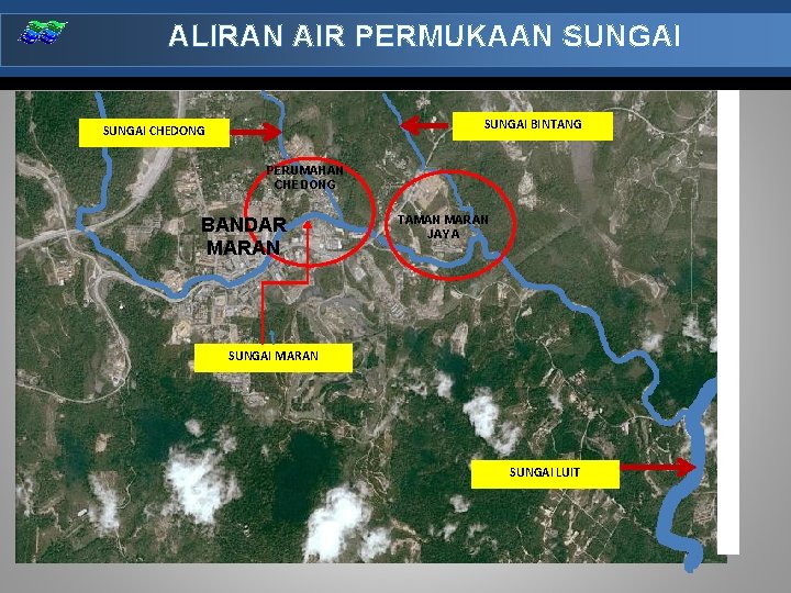 ALIRAN AIR PERMUKAAN SUNGAI BINTANG SUNGAI CHEDONG PERUMAHAN CHEDONG BANDAR MARAN TAMAN MARAN JAYA