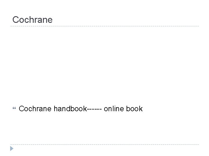 Cochrane handbook online book 