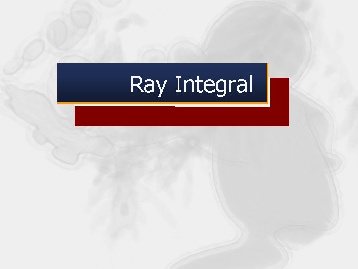 Ray Integral 