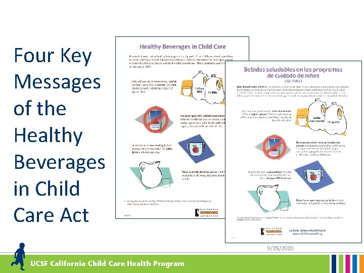Four Key Messages of the Healthy Beverages in Child Care Act 9/25/2020 