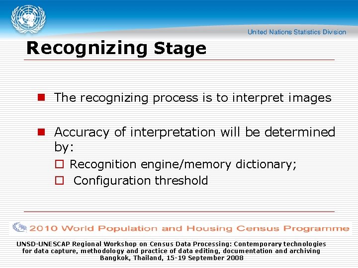 Recognizing Stage n The recognizing process is to interpret images n Accuracy of interpretation
