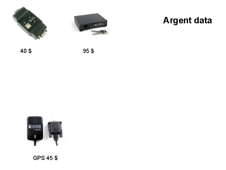 Argent data 40 $ 95 $ GPS 45 $ 