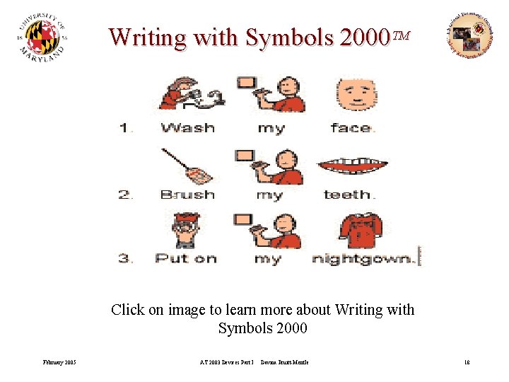 Writing with Symbols 2000 TM Click on image to learn more about Writing with
