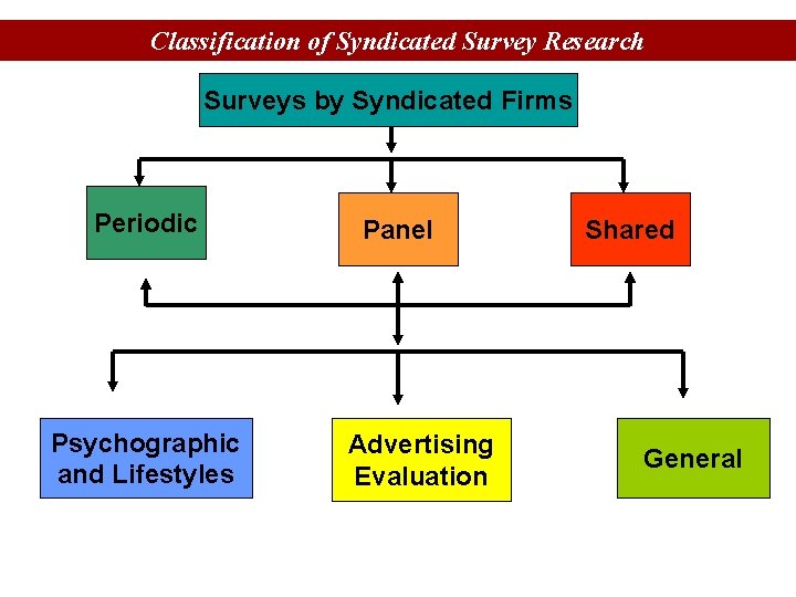 Classification of Syndicated Survey Research Surveys by Syndicated Firms Periodic Psychographic and Lifestyles Panel