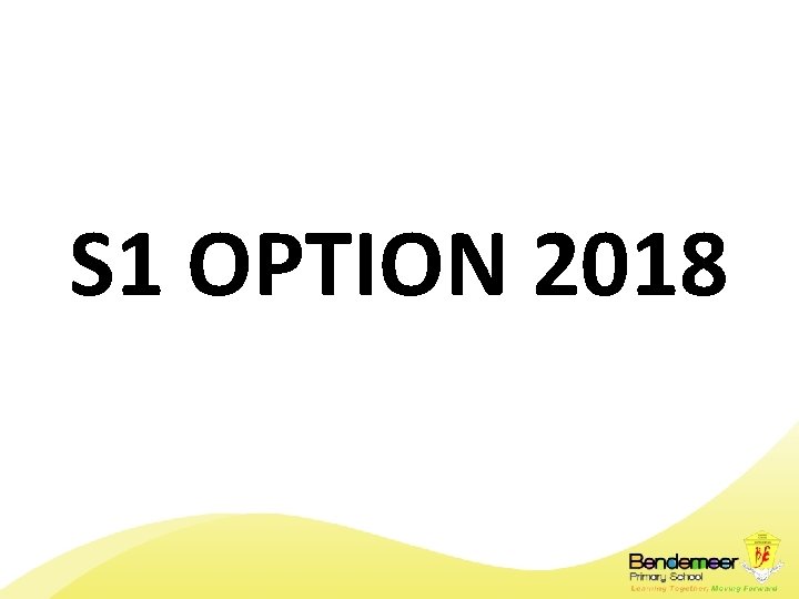 S 1 OPTION 2018 