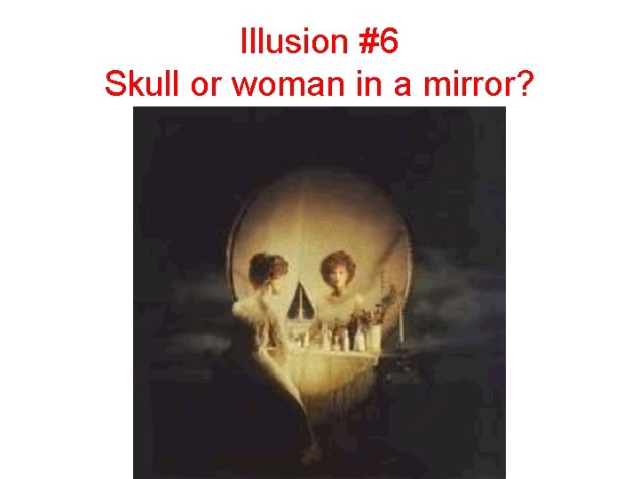 Illusion #6 Skull or woman in a mirror? 
