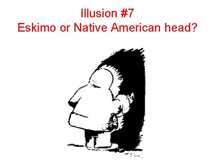 Illusion #7 Eskimo or Native American head? 