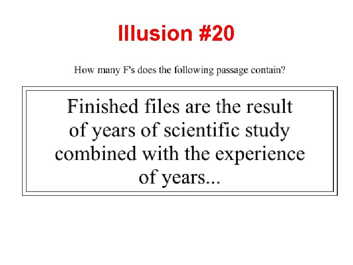 Illusion #20 
