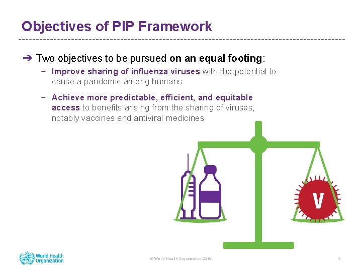 Objectives of PIP Framework ➔ Two objectives to be pursued on an equal footing: