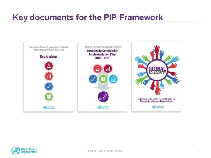 Key documents for the PIP Framework © World Health Organization 2014 4 