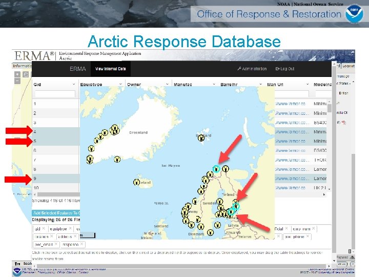 Arctic Response Database 