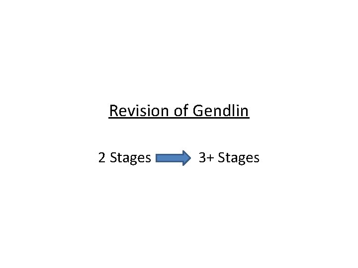 Revision of Gendlin 2 Stages 3+ Stages 