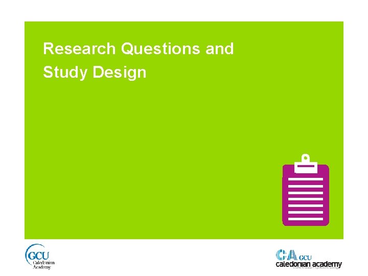 Research Questions and Study Design 