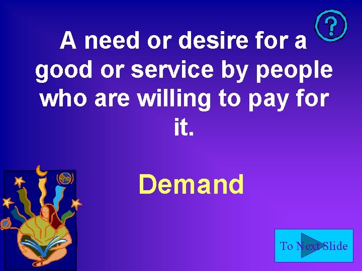 A need or desire for a good or service by people who are willing