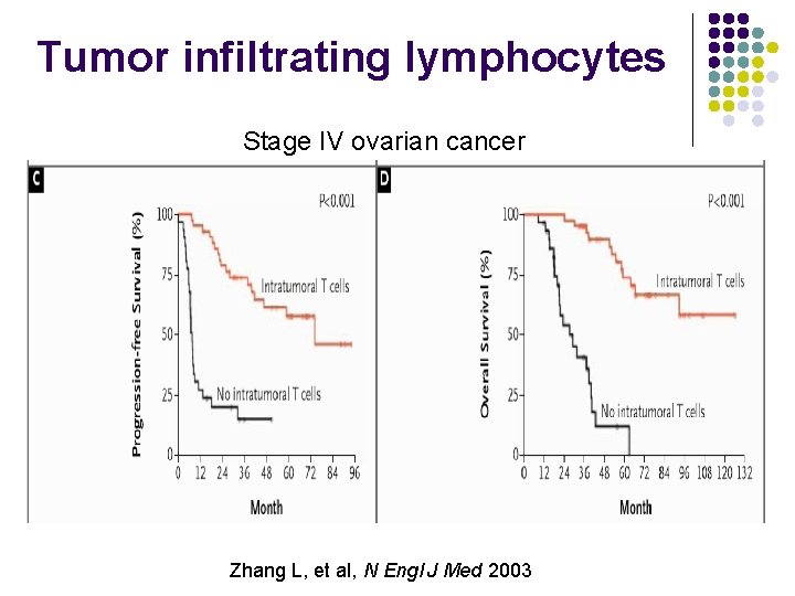 Tumor infiltrating lymphocytes Stage IV ovarian cancer Zhang L, et al, N Engl J